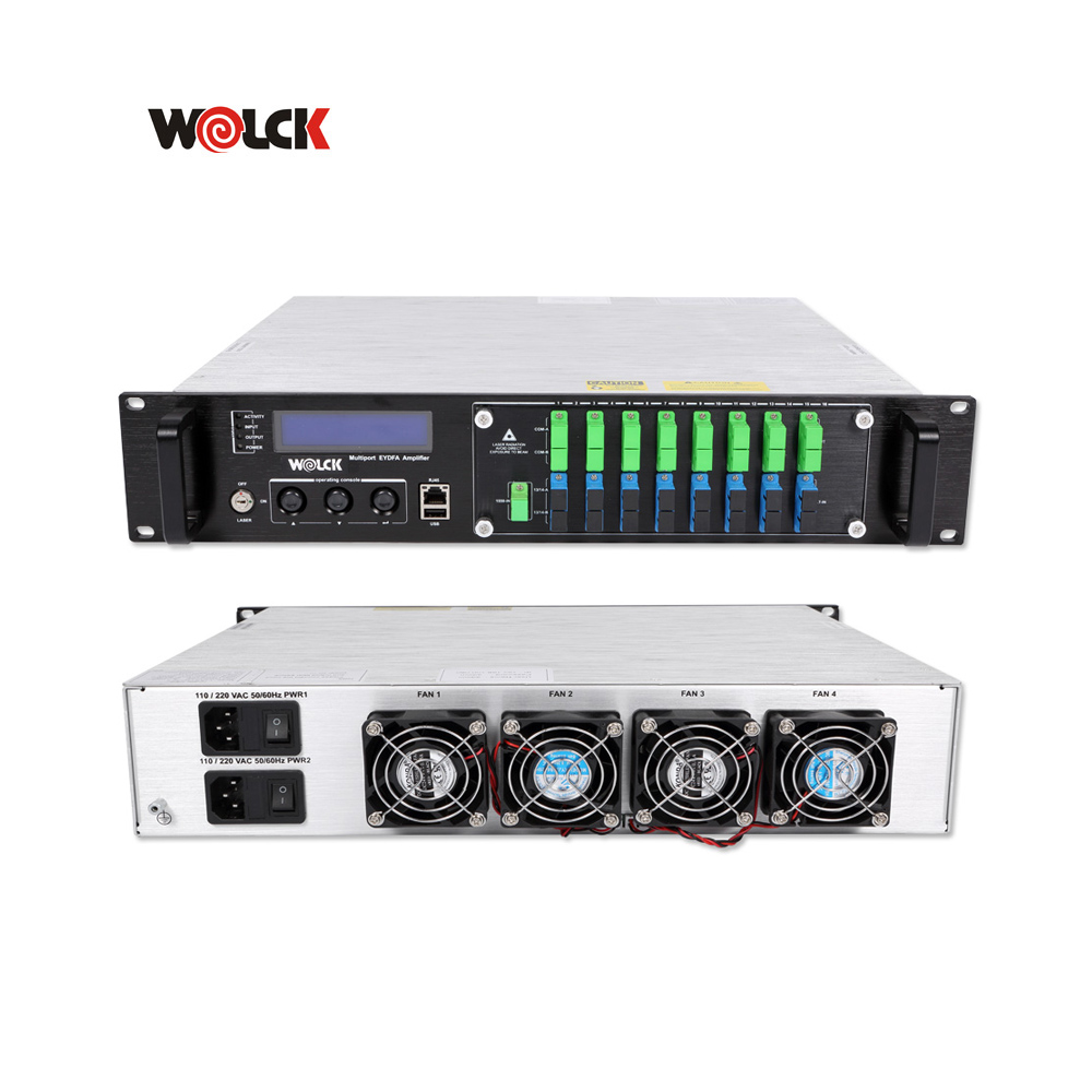 1550nm Optical Amplifier 2U 16*19dBm EDFA