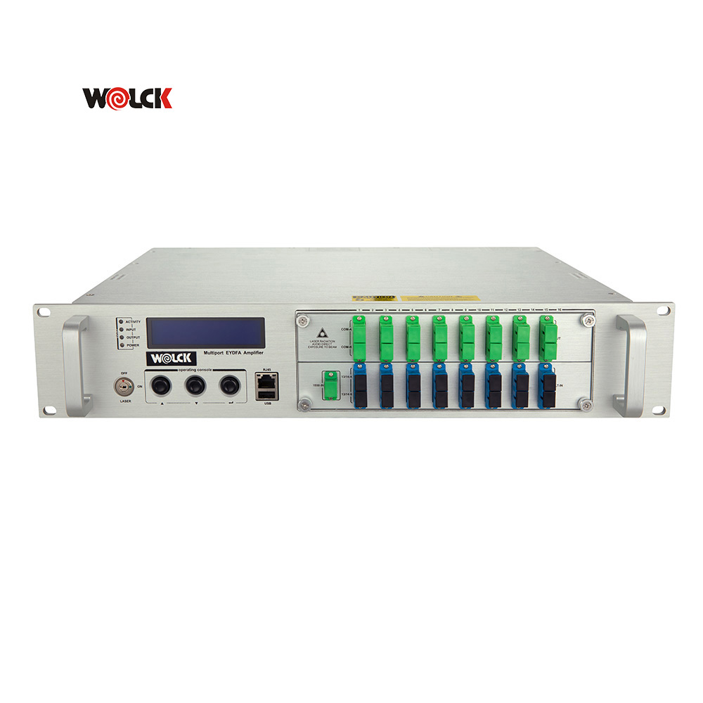 1550nm Optical Amplifier 2U 16 Ports EDFA